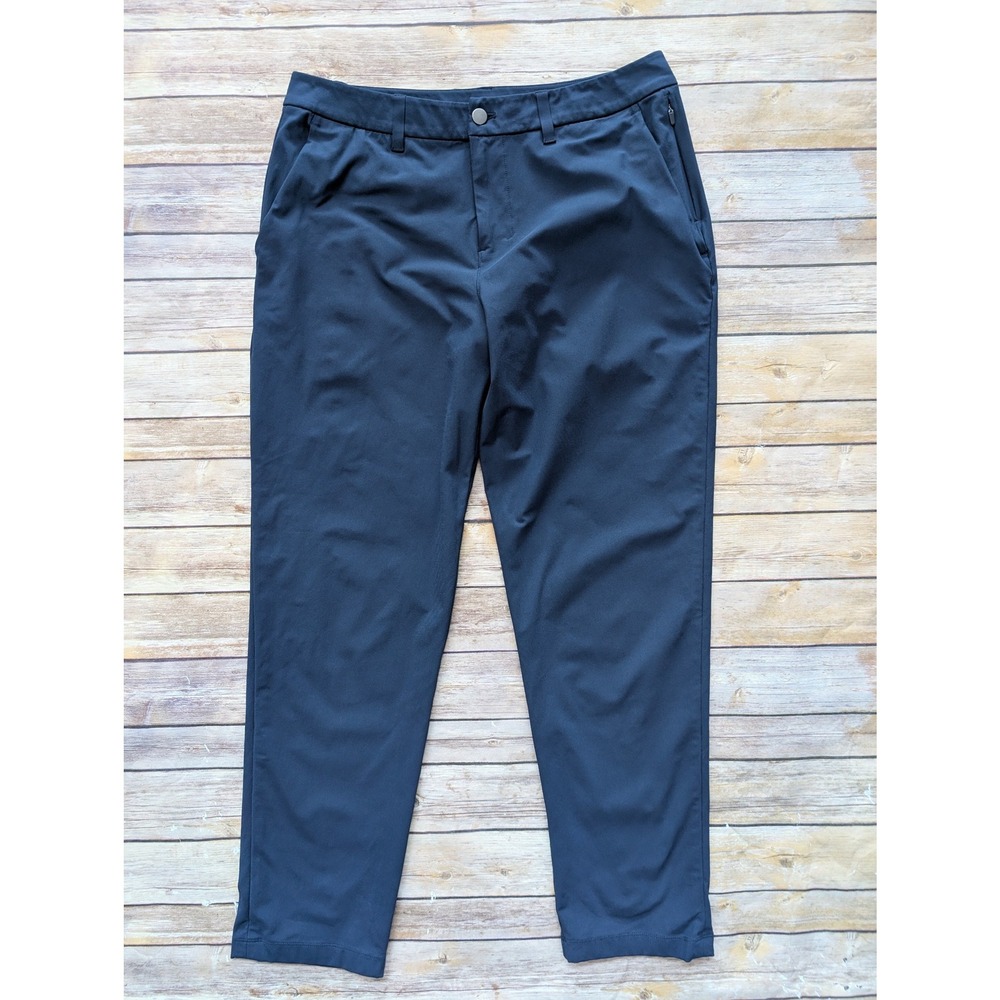 Lululemon Commission Golf Pants Men 33 Recycled Poly Navy Blue Stretch